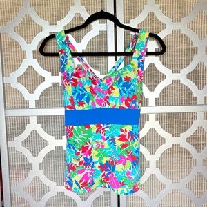 Lands' End Women's Floral One Piece Swimsuit - Multicolor